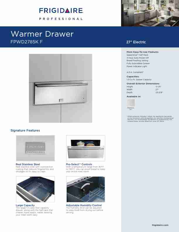 Frigidaire Food Warmer FPWD2785K-page_pdf
